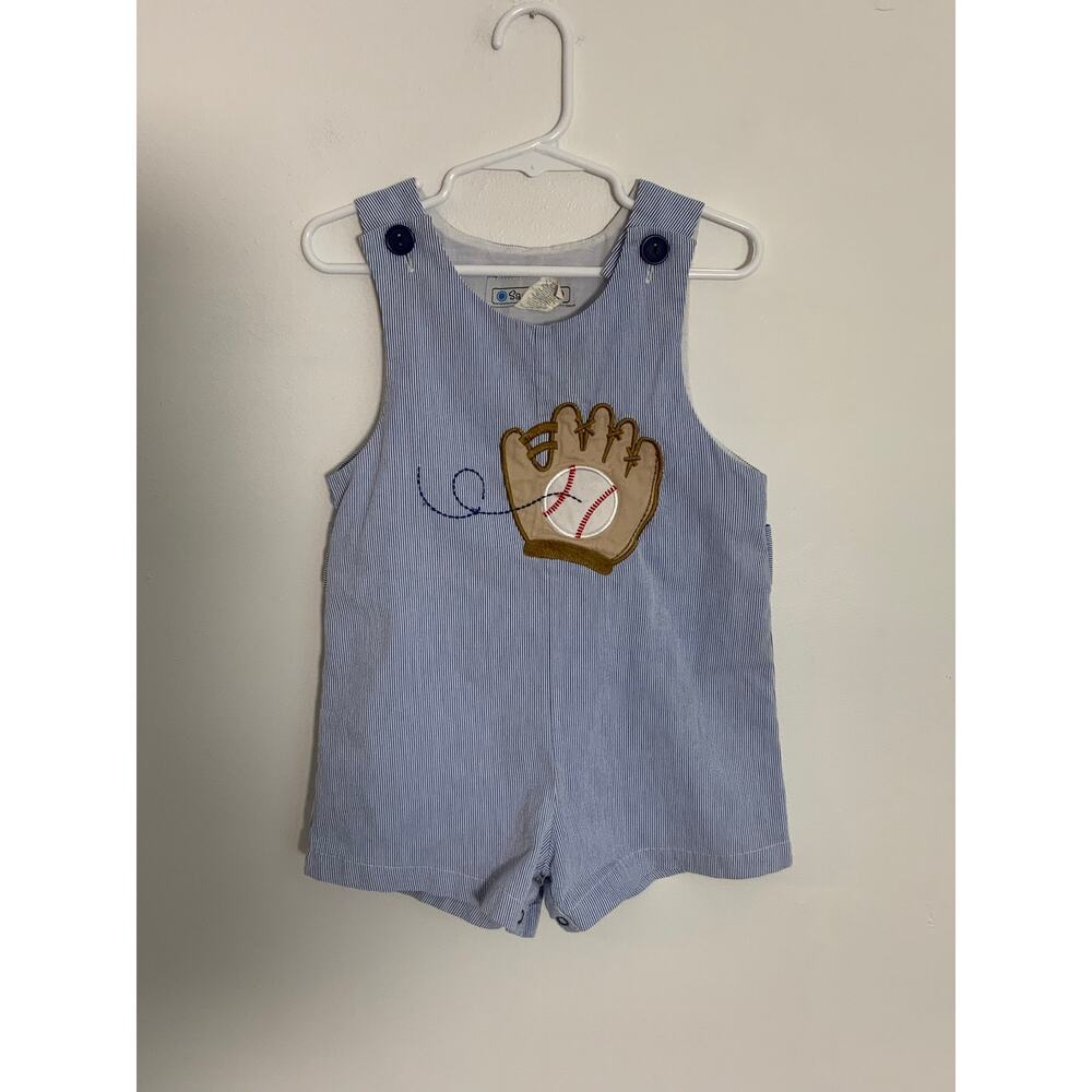 Sam Says Blue Striped Baseball Jon Jon size 3T